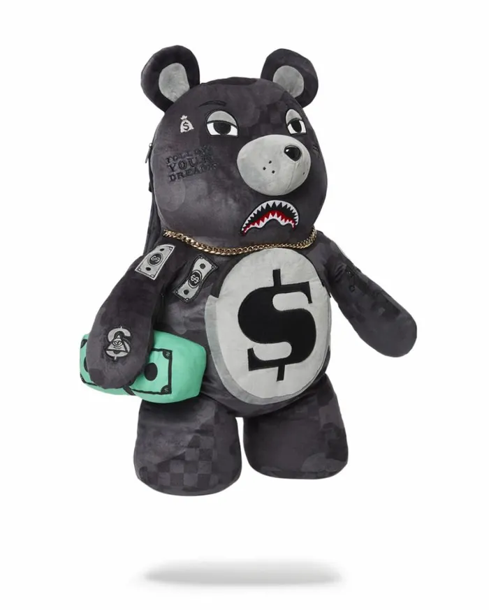 3AM NEVER SLEEP MONEYBEAR TEDDYBEAR BACKPACK Bags SPRAYGROUND