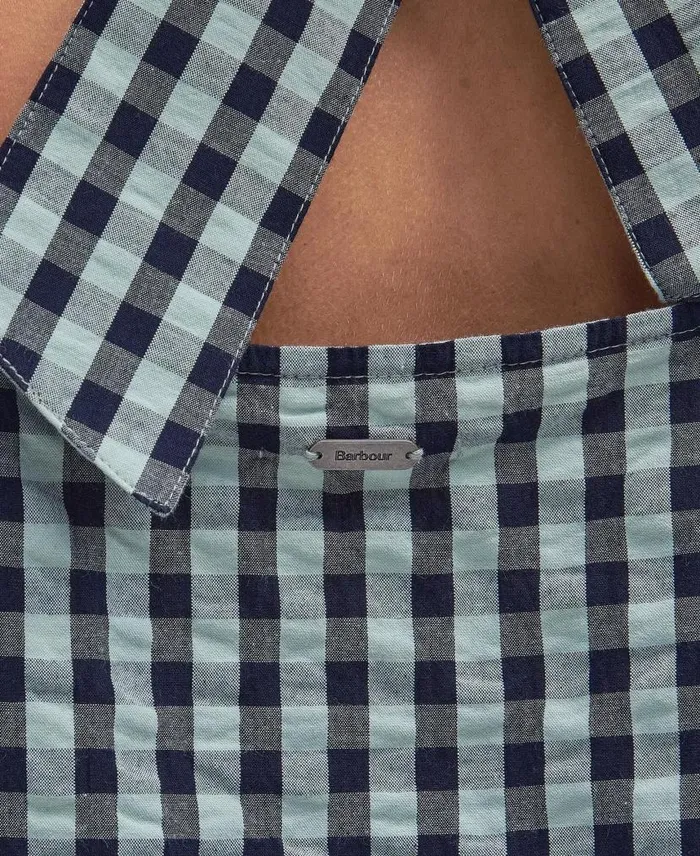 Abigail Gingham Blouse Blue Haze Gingham Women Barbour Shirts and Blouses