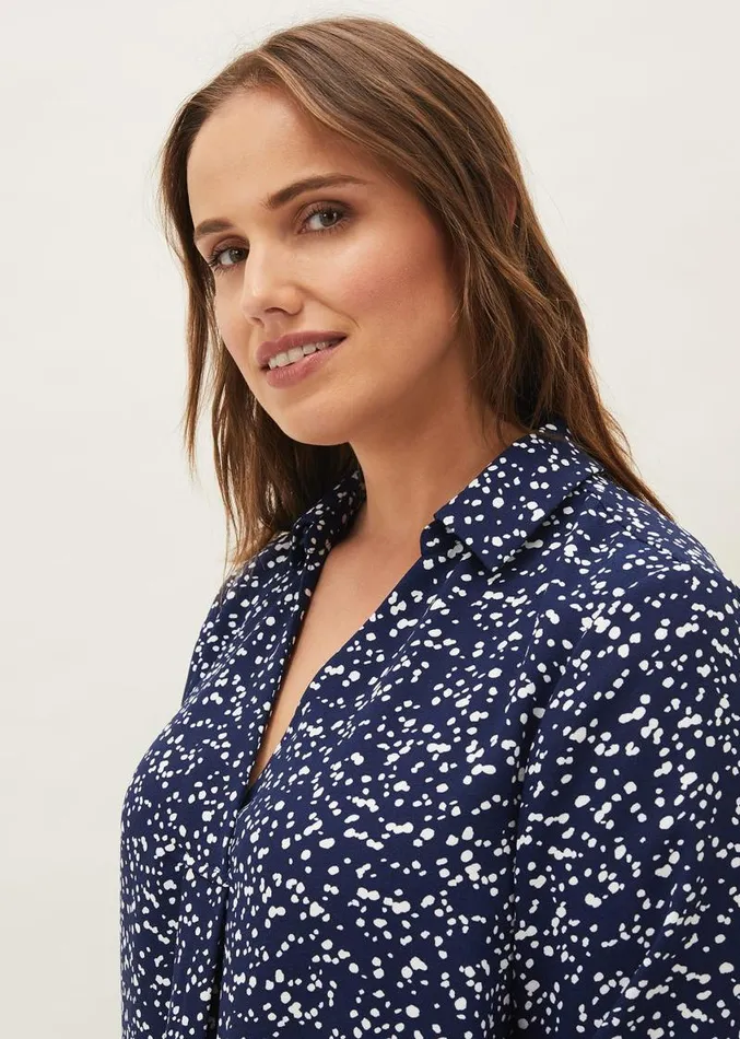 Abigail Spot Swing Dress Navy Women Phase Eight Dresses