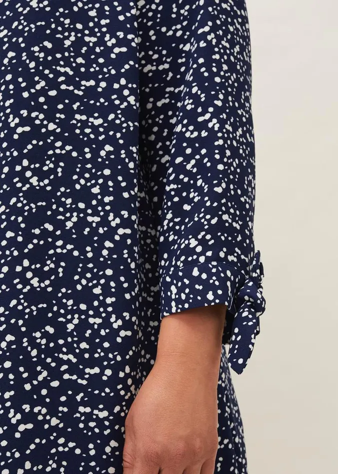 Abigail Spot Swing Dress Navy Women Phase Eight Dresses