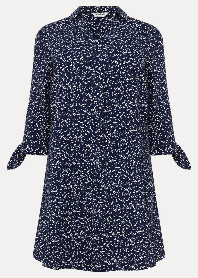 Abigail Spot Swing Dress Navy Women Phase Eight Dresses