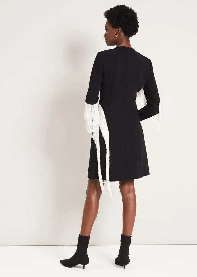 Abline Fringe Dress Blackwhite Women Phase Eight Dresses