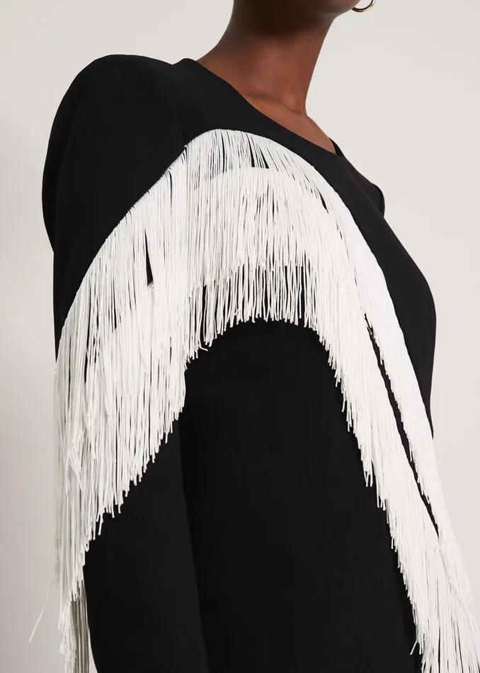 Abline Fringe Dress Blackwhite Women Phase Eight Dresses