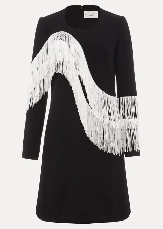 Abline Fringe Dress Blackwhite Women Phase Eight Dresses