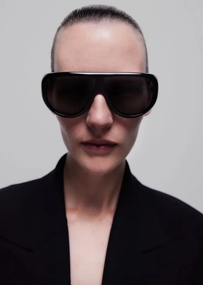 Accessories WomenMen The Frankie Shop Port Tanger Gambia Sunglasses 8211 Black AcetateBlack Lens