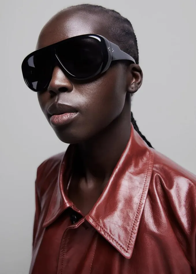 Accessories WomenMen The Frankie Shop Port Tanger Gambia Sunglasses 8211 Black AcetateBlack Lens