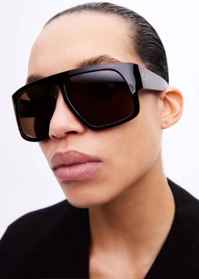 Accessories WomenMen The Frankie Shop Port Tanger Luna Sunglasses 8211 Myrrh AcetateTobacco Lens