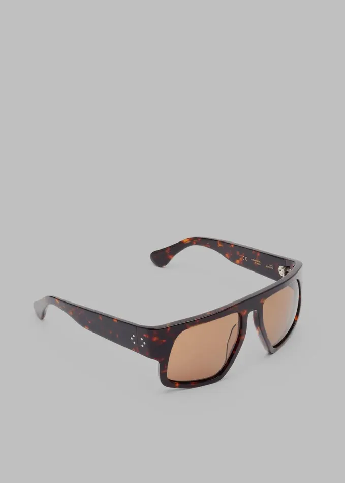 Accessories WomenMen The Frankie Shop Port Tanger Luna Sunglasses 8211 Myrrh AcetateTobacco Lens
