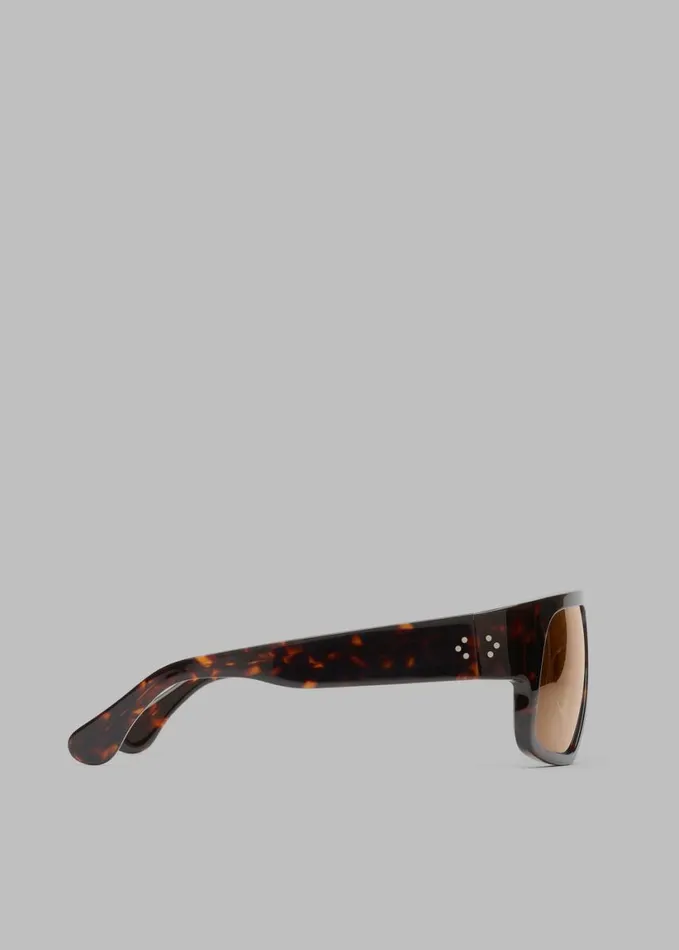 Accessories WomenMen The Frankie Shop Port Tanger Luna Sunglasses 8211 Myrrh AcetateTobacco Lens