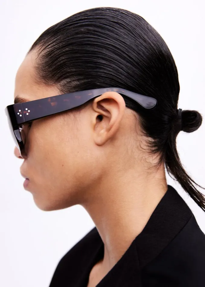 Accessories WomenMen The Frankie Shop Port Tanger Luna Sunglasses 8211 Myrrh AcetateTobacco Lens