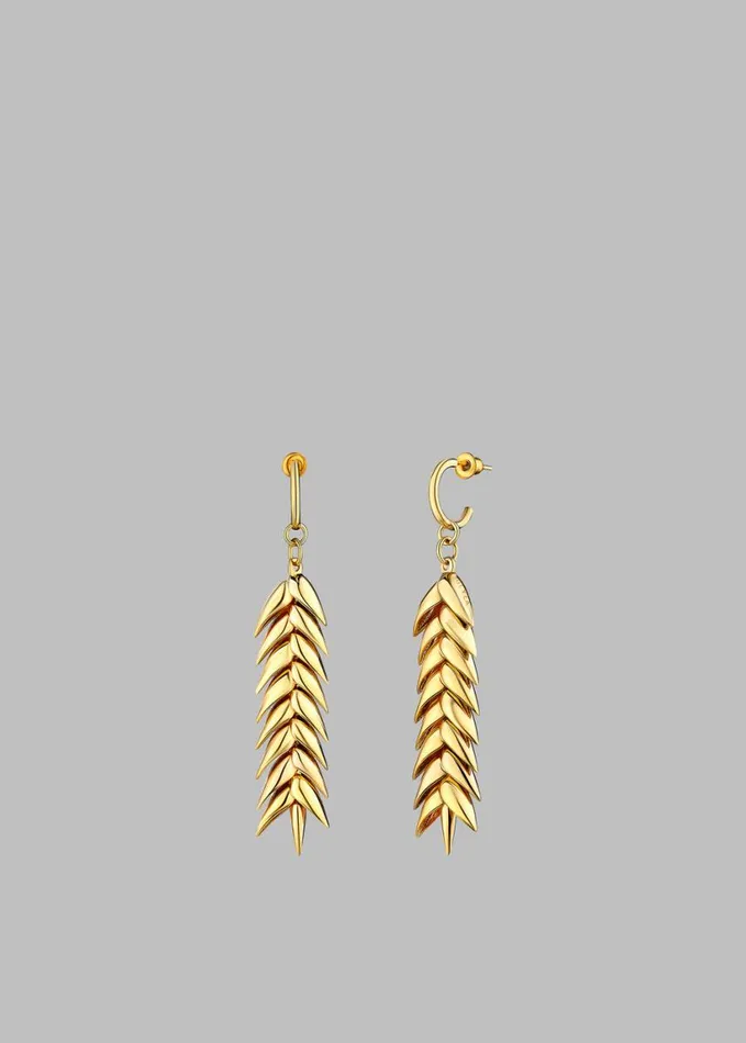 Accessories Women The Frankie Shop Bevza Spikelet Medium Earrings 8211 Gold
