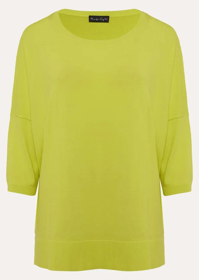 Adriana Stepped Hem Knit Lime Women Phase Eight Knitwear