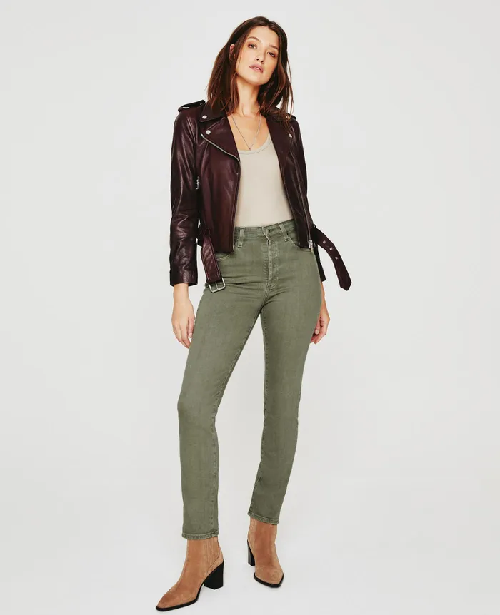 AG Jeans Denim Women Alexxis Slim 3 YEARS SULFUR ARMORY GREEN