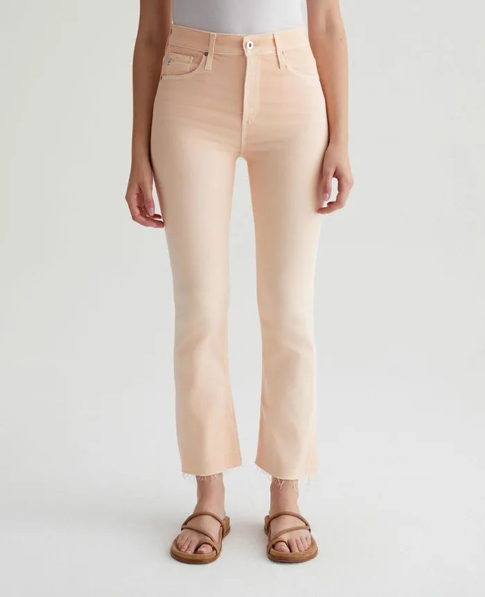 AG Jeans Denim Women Farrah Boot Crop HIWHITE MELLOW PEACH AG Jeans Denim Women Farrah Boot Crop HIWHITE MELLOW PEACH