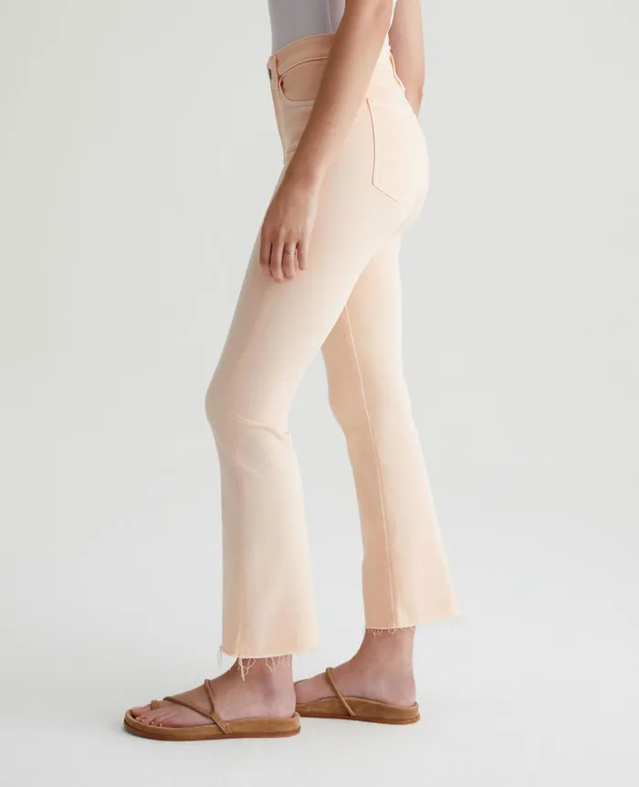 AG Jeans Denim Women Farrah Boot Crop HIWHITE MELLOW PEACH AG Jeans Denim Women Farrah Boot Crop HIWHITE MELLOW PEACH