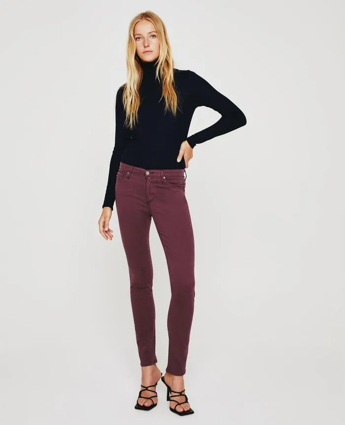 AG Jeans Pants Women Prima MAROON PEAK