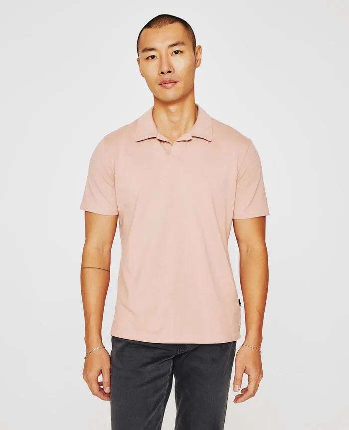 AG Jeans Polos Men Bryce Johnny Collar ROSE CLOUD