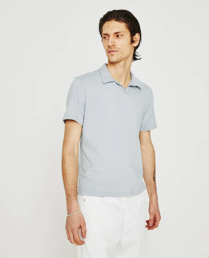 AG Jeans Polos Men Bryce Johnny Collar WHITE SANDS