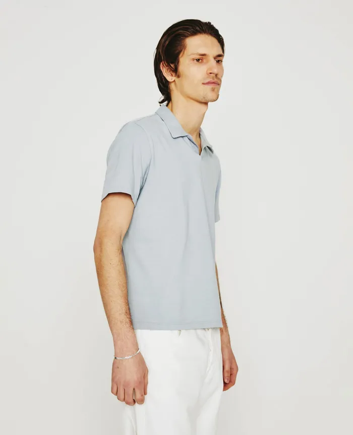 AG Jeans Polos Men Bryce Johnny Collar WHITE SANDS AG Jeans Polos Men Bryce Johnny Collar WHITE SANDS