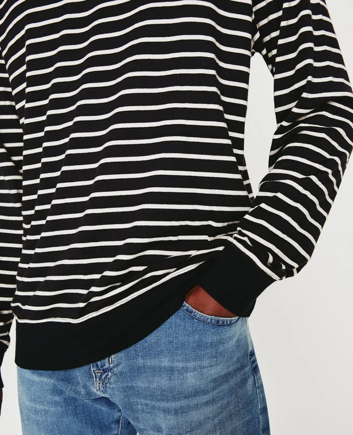AG Jeans Sweatshirts Men Wesley Pullover TRUE BLACKIVORY DUST AG Jeans Sweatshirts Men Wesley Pullover TRUE BLACKIVORY DUST