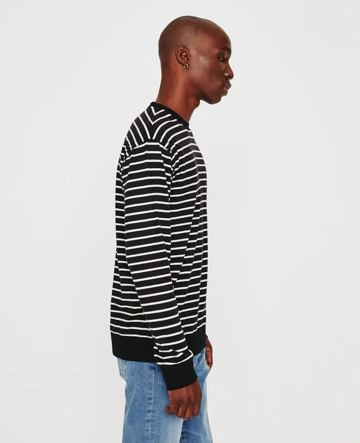 AG Jeans Sweatshirts Men Wesley Pullover TRUE BLACKIVORY DUST AG Jeans Sweatshirts Men Wesley Pullover TRUE BLACKIVORY DUST