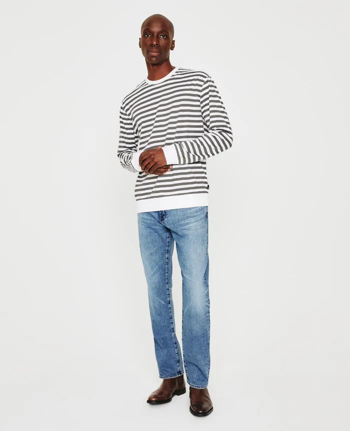 AG Jeans Sweatshirts Men Wesley Pullover TRUE WHITEFOLKESTONE GREY AG Jeans Sweatshirts Men Wesley Pullover TRUE WHITEFOLKESTONE GREY