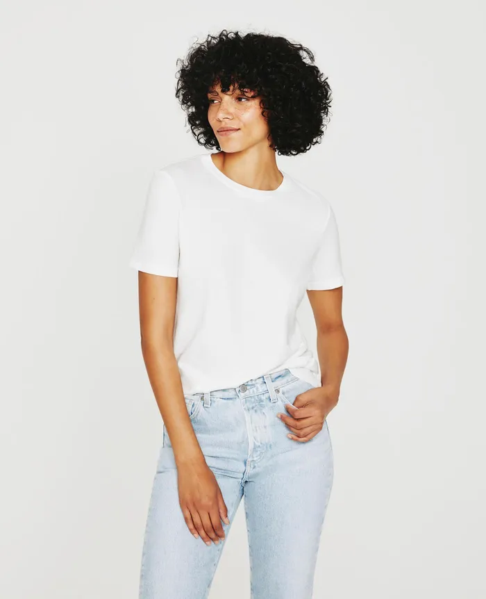 AG Jeans Tees and Tanks Women Jagger Crew IVORY DUST AG Jeans Tees and Tanks Women Jagger Crew IVORY DUST