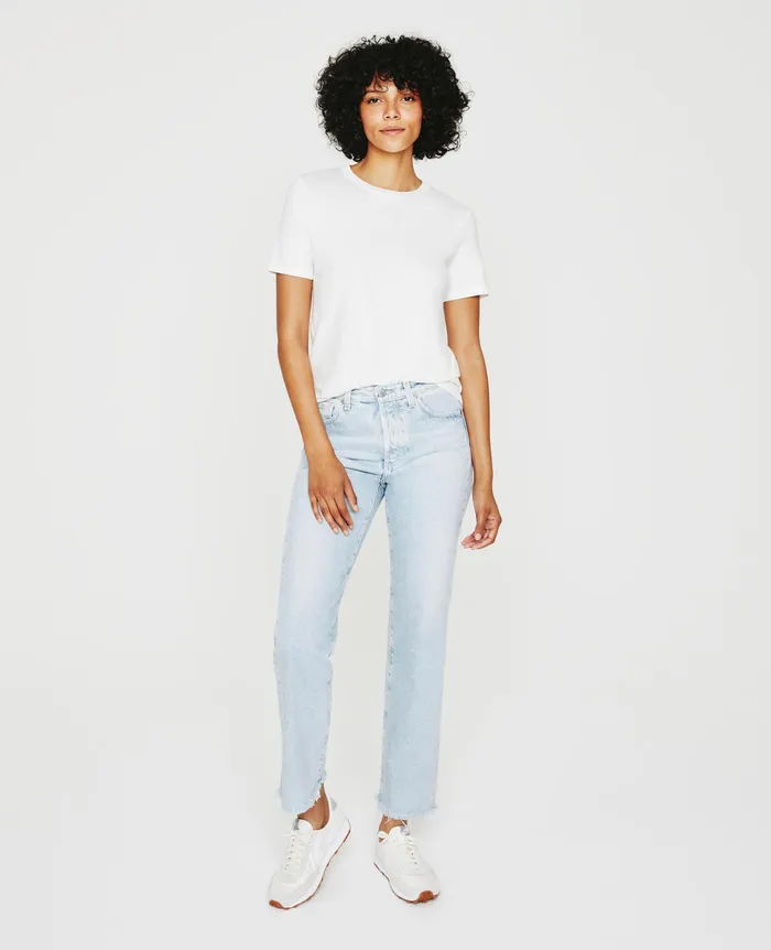 AG Jeans Tees and Tanks Women Jagger Crew IVORY DUST AG Jeans Tees and Tanks Women Jagger Crew IVORY DUST
