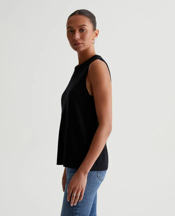 AG Jeans Tees and Tanks Women Jagger Muscle Tank TRUE BLACK AG Jeans Tees and Tanks Women Jagger Muscle Tank TRUE BLACK