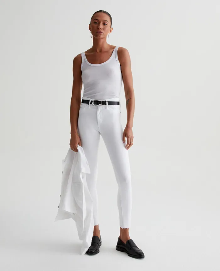 AG Jeans Tees and Tanks Women Jaxon Tank TRUE WHITE AG Jeans Tees and Tanks Women Jaxon Tank TRUE WHITE