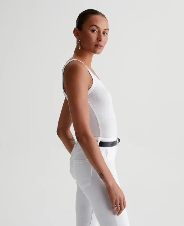 AG Jeans Tees and Tanks Women Jaxon Tank TRUE WHITE AG Jeans Tees and Tanks Women Jaxon Tank TRUE WHITE