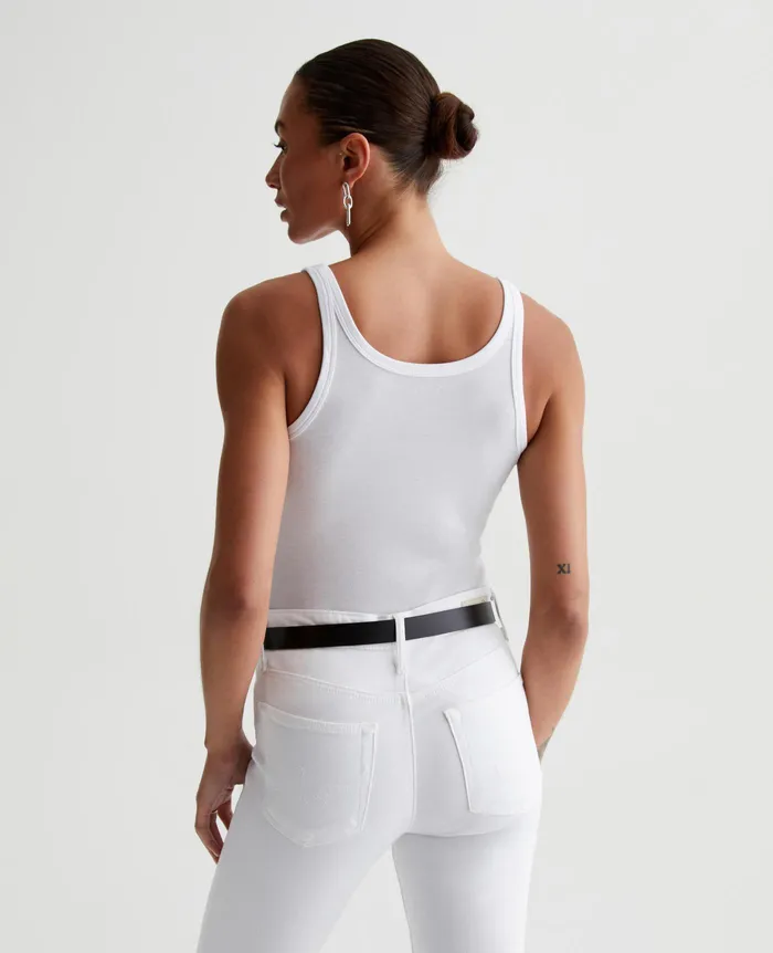 AG Jeans Tees and Tanks Women Jaxon Tank TRUE WHITE AG Jeans Tees and Tanks Women Jaxon Tank TRUE WHITE