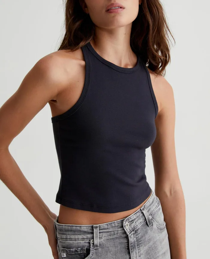 AG Jeans Tees and Tanks Women Olive Tank EXBLACK AG Jeans Tees and Tanks Women Olive Tank EXBLACK