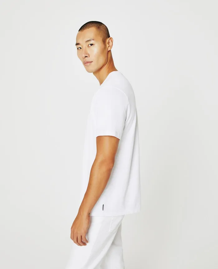 AG Jeans Tees Men Bryce Short Sleeve Henley TRUE WHITE AG Jeans Tees Men Bryce Short Sleeve Henley TRUE WHITE