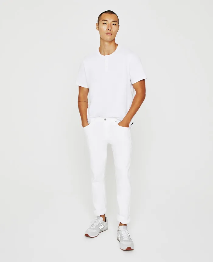 AG Jeans Tees Men Bryce Short Sleeve Henley TRUE WHITE AG Jeans Tees Men Bryce Short Sleeve Henley TRUE WHITE