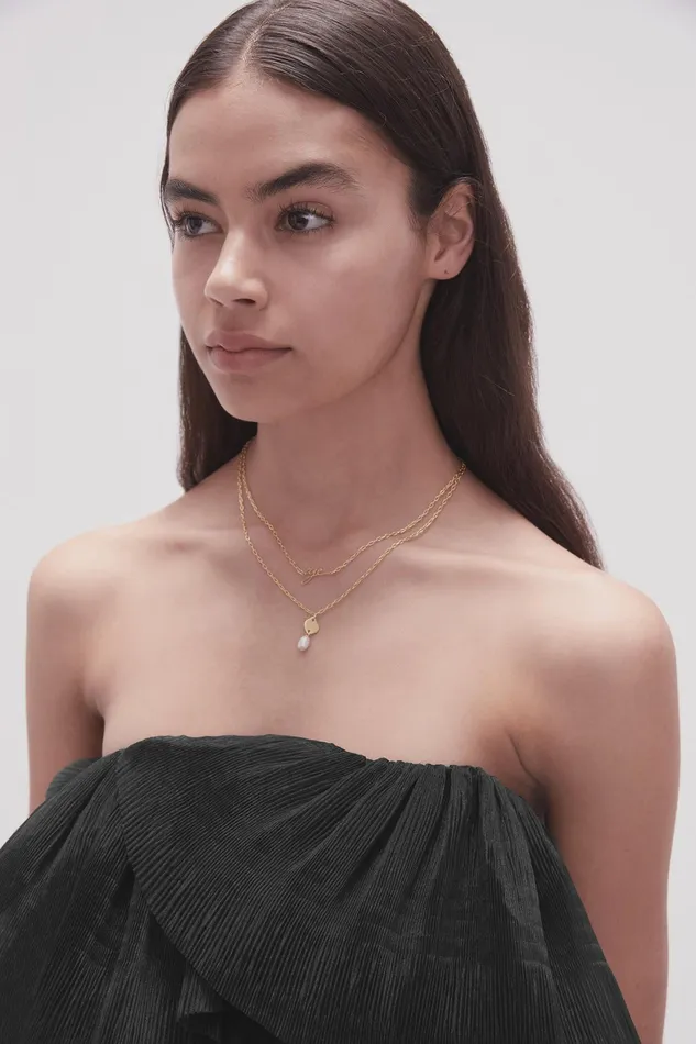 Aje Aje Double Strand Pearl Necklace Gold Pearl Women Jewellery