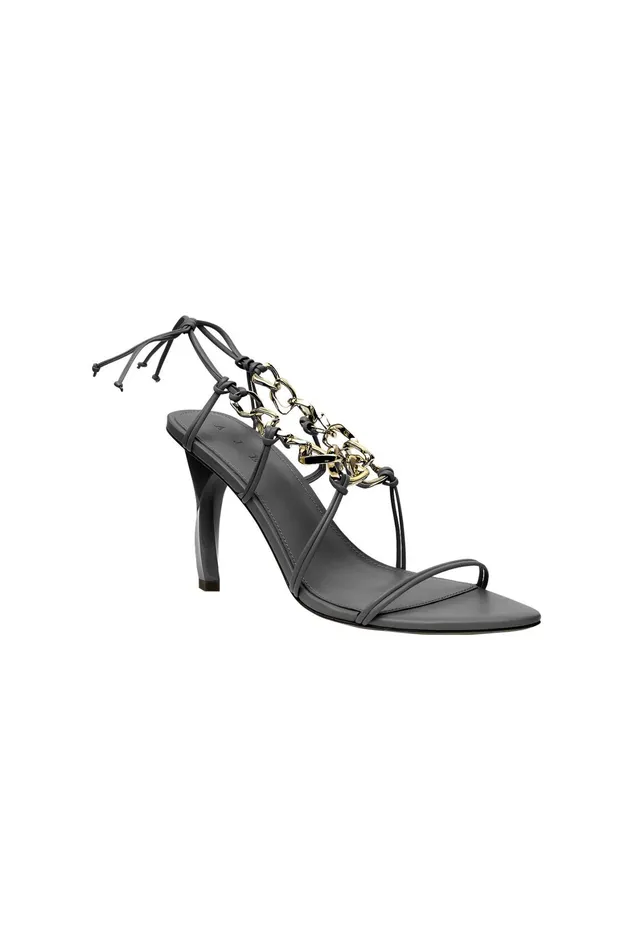 Aje Astrid Chain Heel Blackgold Women Shoes