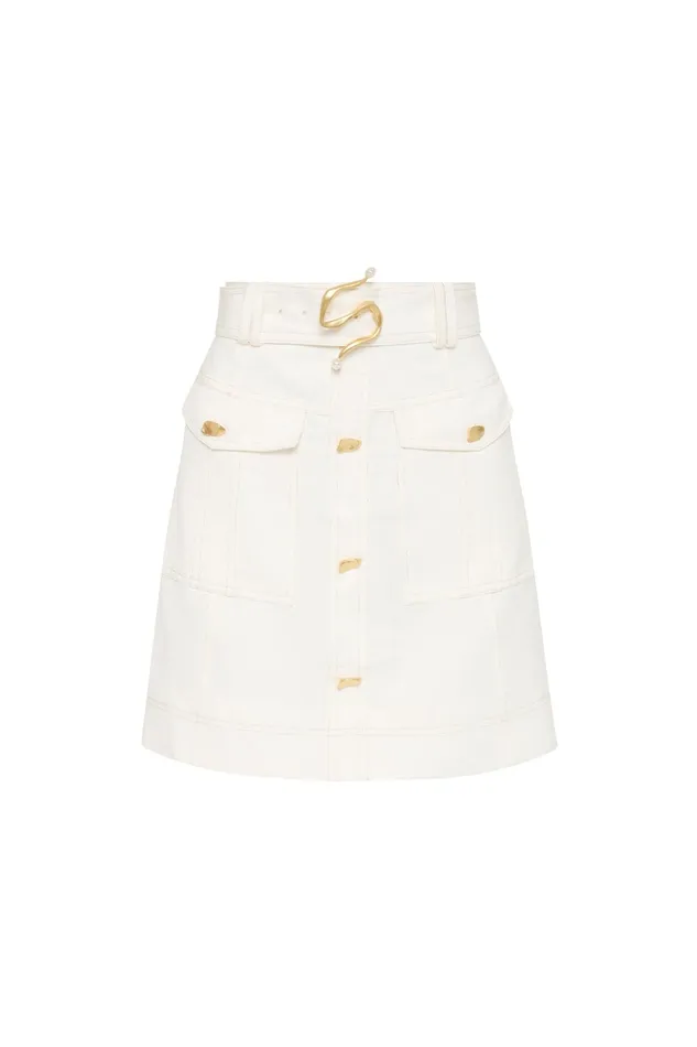 Aje Beacon Utility Mini Skirt Ivory Women Skirts