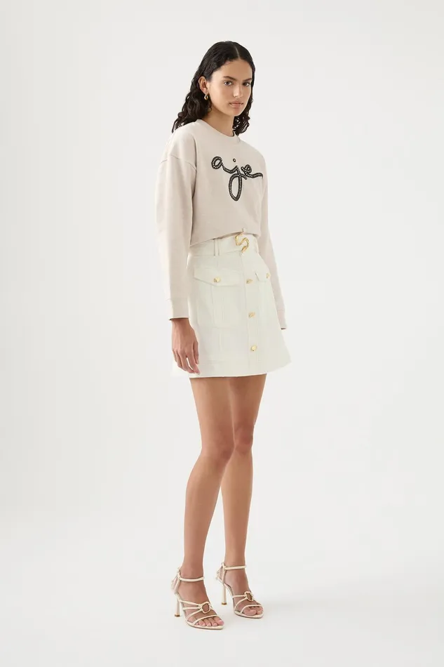 Aje Beacon Utility Mini Skirt Ivory Women Skirts
