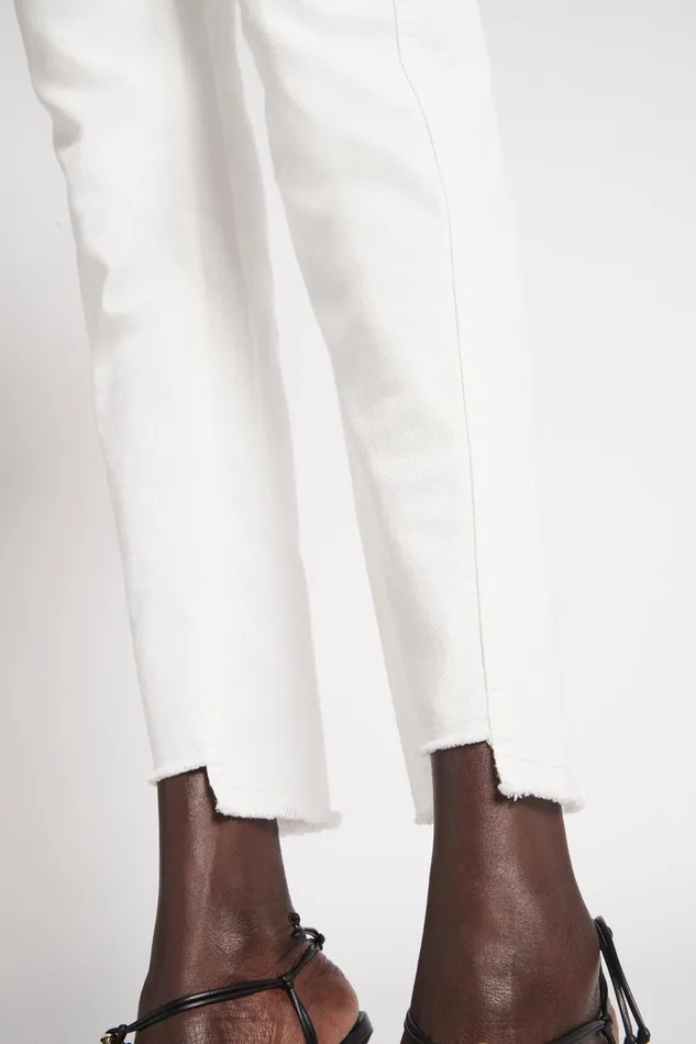 Aje Bianca Denim Belted Jean White Women Pants