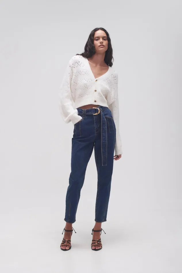 Aje Colorado Cocoon Jean Washed Indigo Women Pants