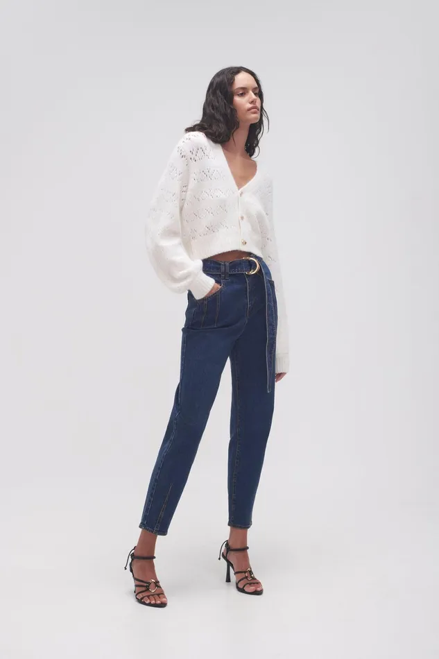 Aje Colorado Cocoon Jean Washed Indigo Women Pants