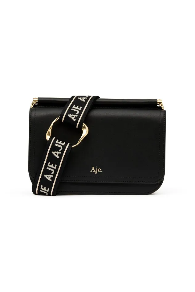 Aje Cosmos Chain Crossbody Bag Black Women Handbags and Wallets