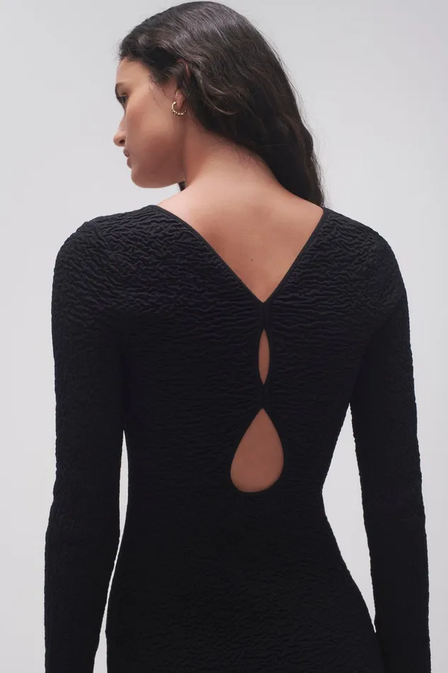 Aje Echo Bubble Body Dress Black Women Dresses