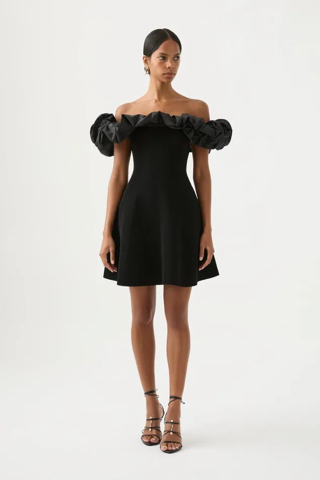 Aje Eldora Mini Dress Black Women Dresses