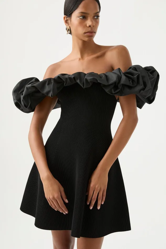 Aje Eldora Mini Dress Black Women Dresses