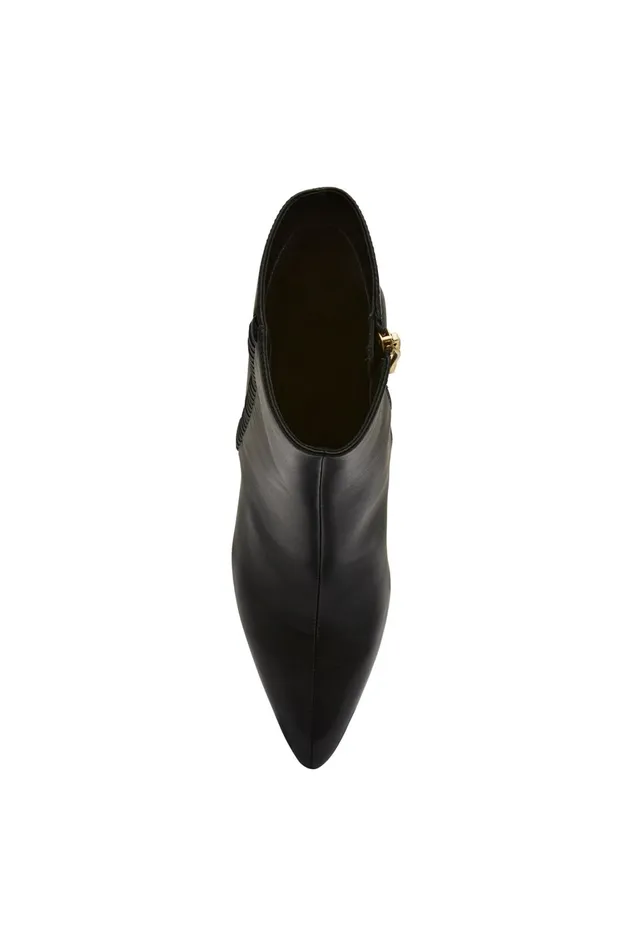 Aje Ether Whipstitch Short Boot Black Women Leather