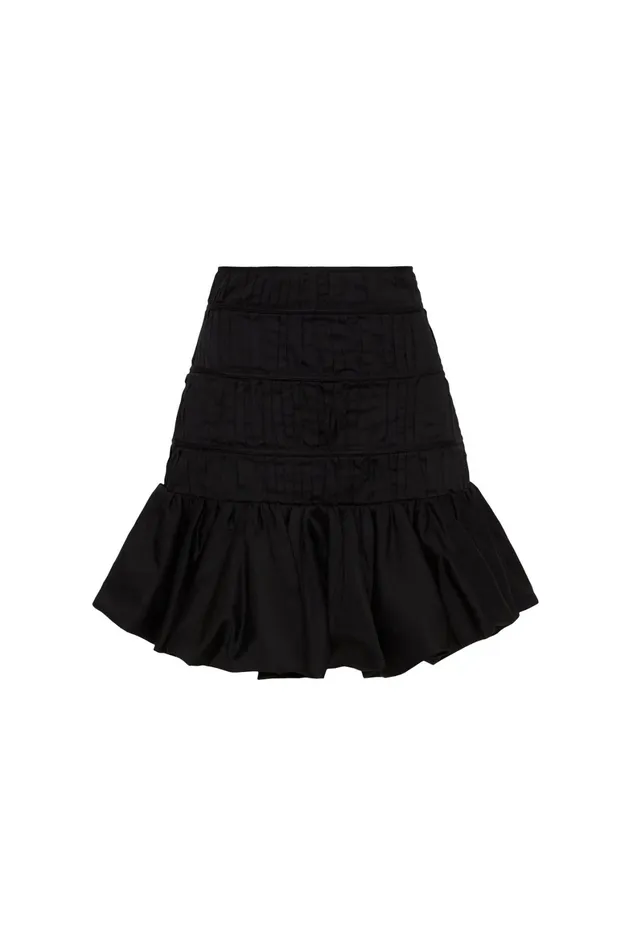 Aje La Vie Bubble Mini Skirt Black Women Skirts
