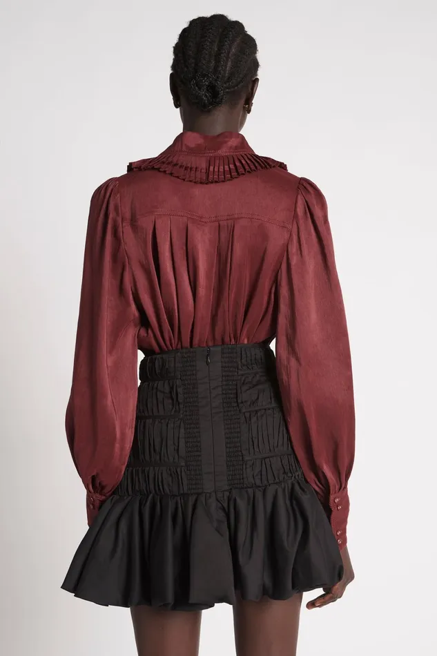Aje La Vie Bubble Mini Skirt Black Women Skirts
