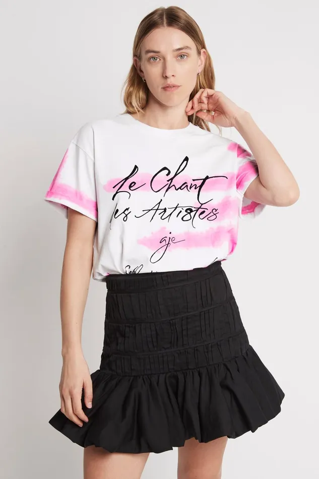 Aje La Vie Bubble Mini Skirt Black Women Skirts